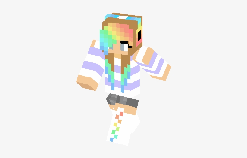 Girl Minecraft Skins Rainbow Rainbow Girl Minecraft Skin Layout