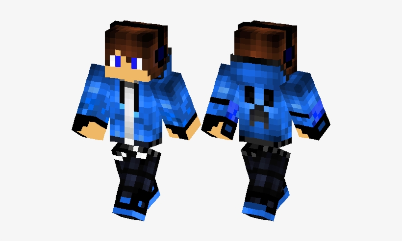 4. Minecraft Skin: Blue Haired Boy with Headphones - wide 9