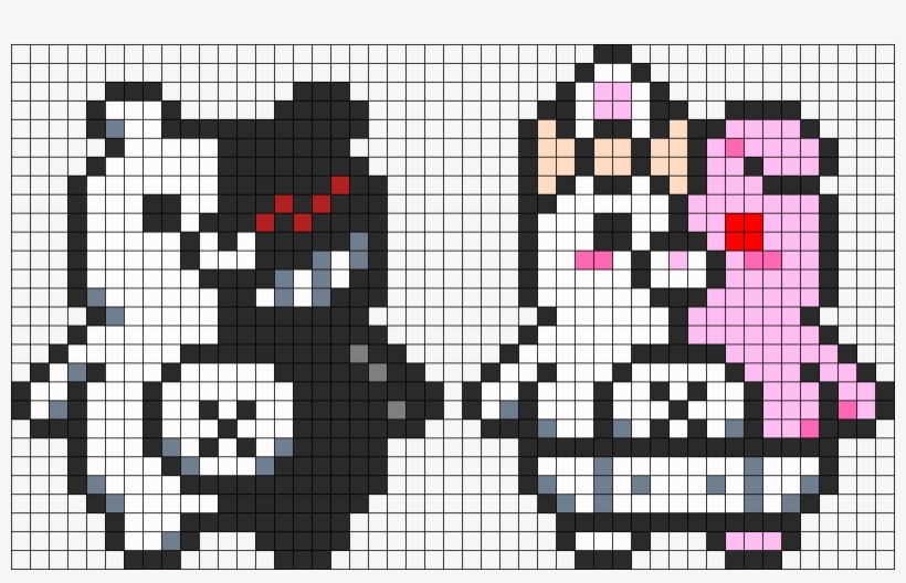 Monokuma And Monomi - Monokuma Pixel Art, transparent png #2278574