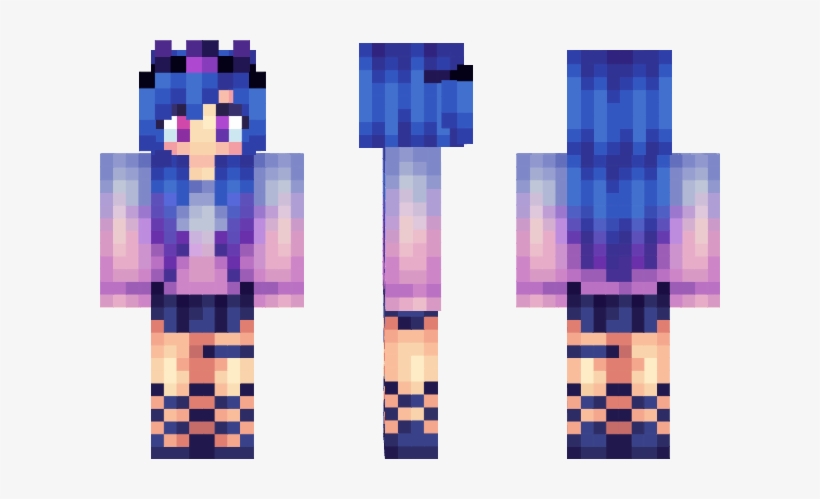 Love This Skin Maybe This'll Be My Skin When I Start - Minecraft Skin Moon Girl, transparent png #2278576