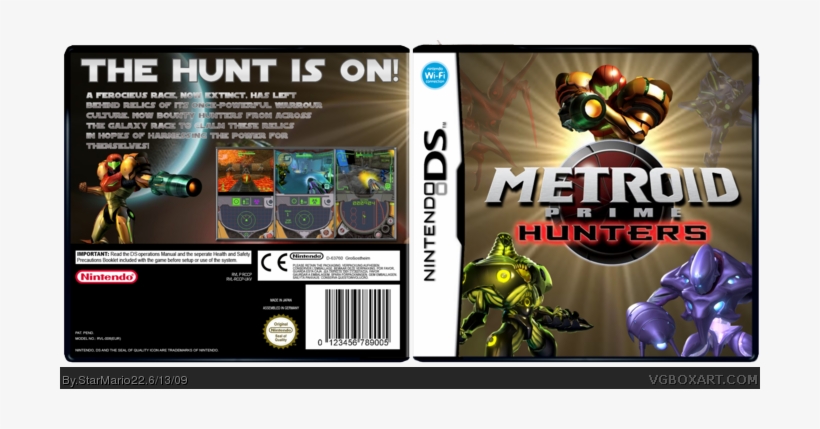 Hunters Box Art Cover - Metroid Prime Hunters, transparent png #2279188