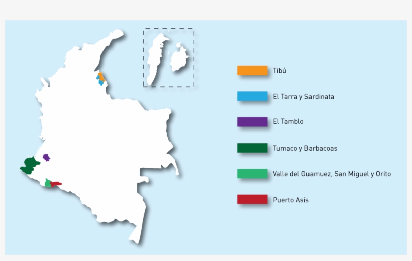 También Son Departamentos Por Los Que Pasan Algunas - Cultivos Ilicitos En Colombia Mapa, transparent png #2279853