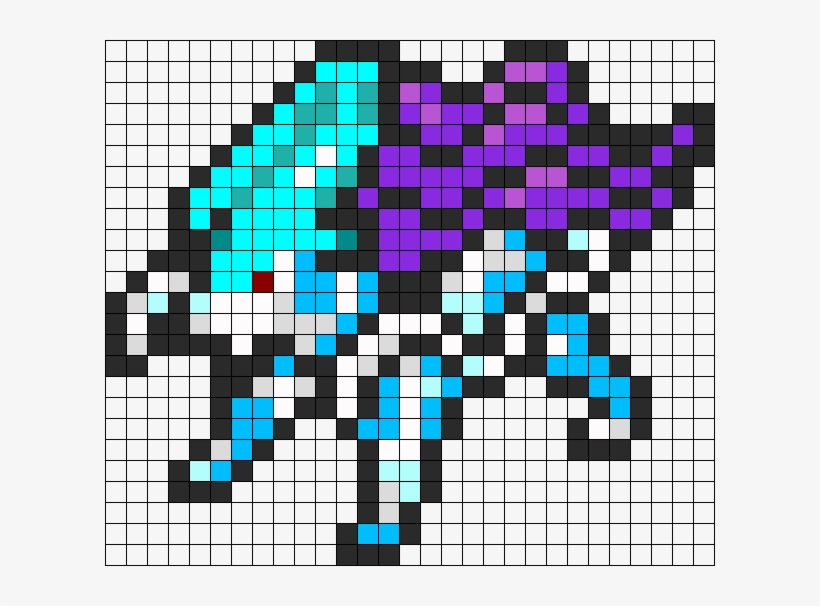 Suicune Perler Bead Pattern / Bead Sprite - Pokemon Pixel Art Suicune, transparent png #2280266
