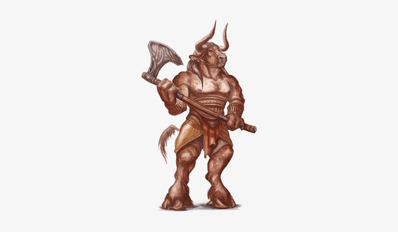 Minotaur Holding Axe - D&d Minotaur, transparent png #2281037