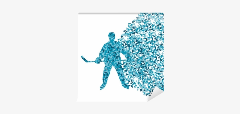 Ice Hockey Player Silhouette Sport Abstract Vector - Ice Hockey Player, transparent png #2281083
