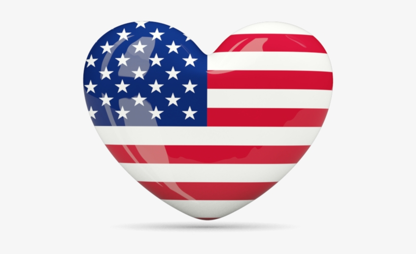 English - United States Flag Heart, transparent png #2281161