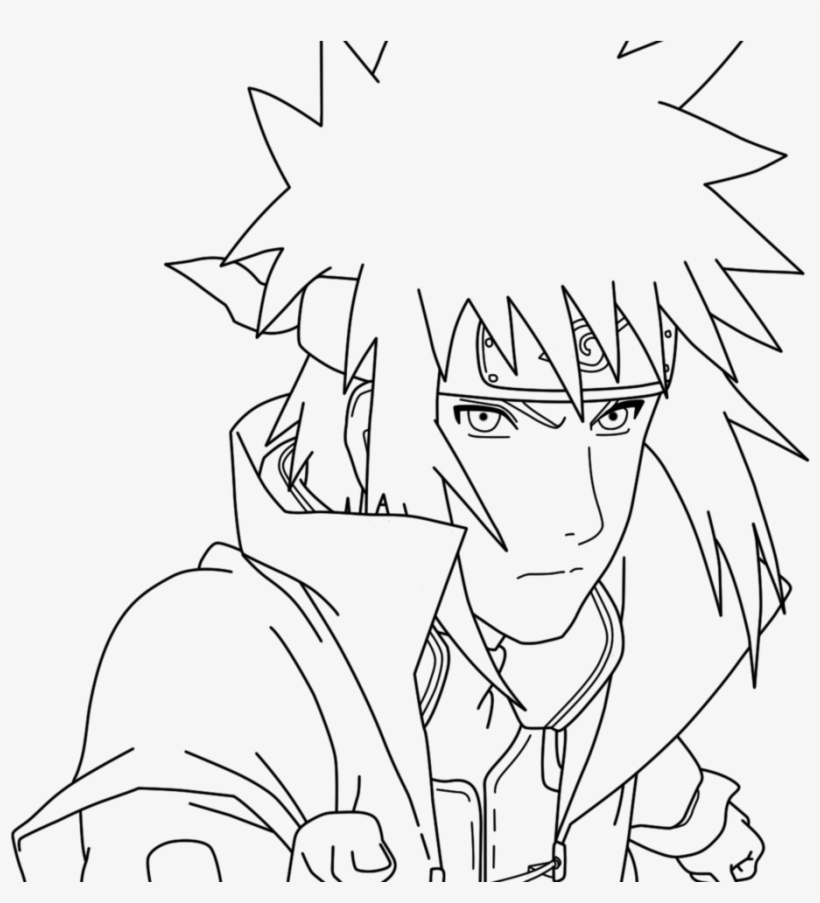 Transparent Minato Drawing Hokage - Fourth Hokage Line Drawing, transparent png #2281181