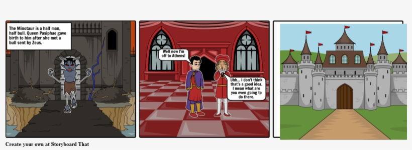 Theasus And The Minotaur - Cartoon, transparent png #2281517