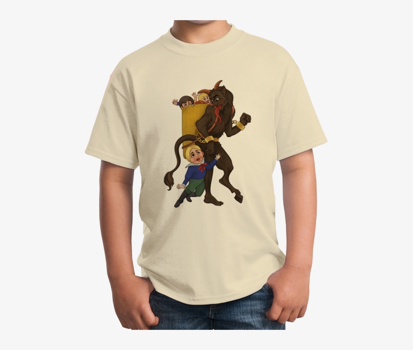 Youth Natural Merry Christmas, Krampus - Boys T Shirt Tie Print, transparent png #2282734