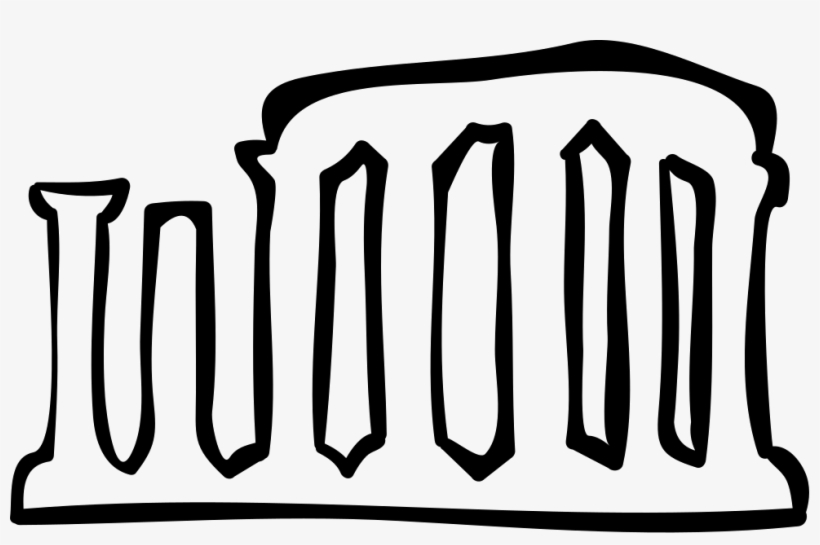 Columns Antique Ruins Hand Drawn Outline Comments - Ruins Logo, transparent png #2282939