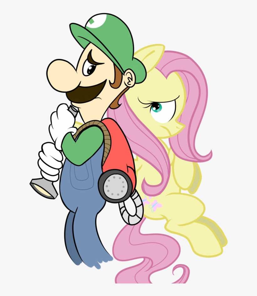 Fillyblue, Fear, Fluttershy, Luigi, Luigishy, Luigi's - Luigi And Fluttershy, transparent png #2284133