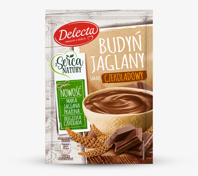 Chocolate Millet Pudding - Delecta Budyń Jaglany Smak Czekoladowy 55 G, transparent png #2284136