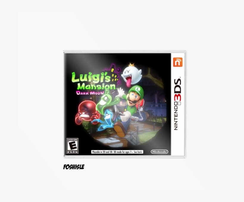 Dark Moon Box Art Cover - Luigi's Mansion 3 3ds, transparent png #2284220