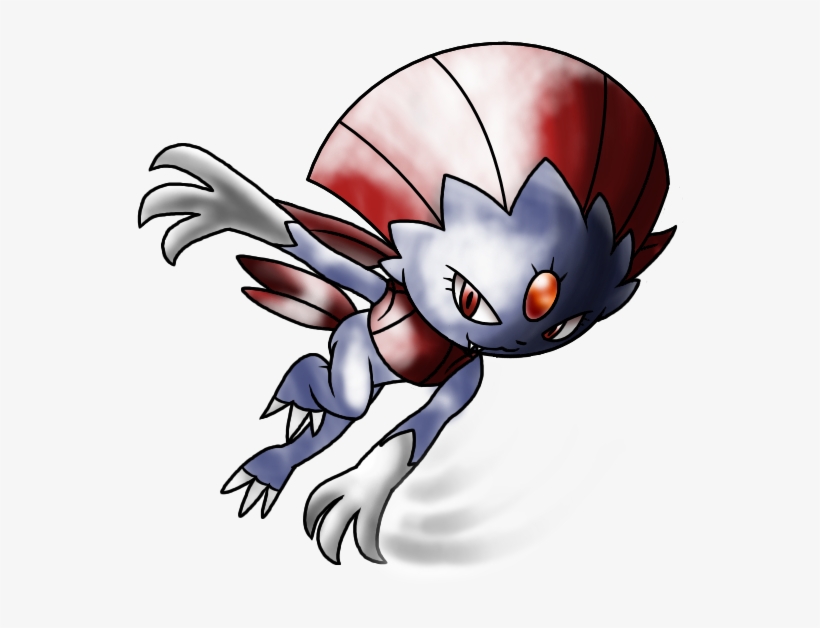 Here's A Drawing I Just Made Of Weavile From The Pokémon - Cartoon, transparent png #2284417