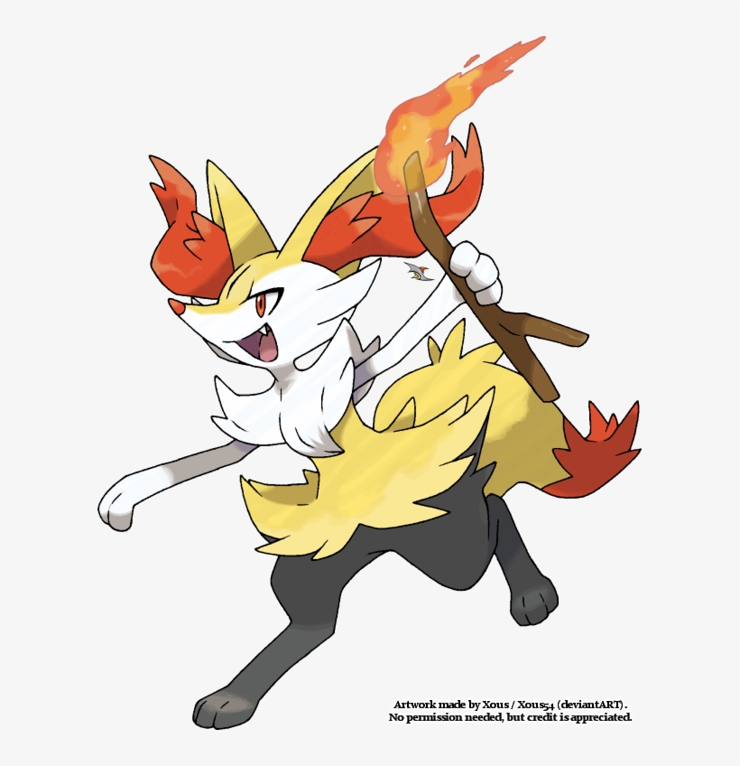 186kib, 603x768, Braixen By Xous54-d6o03se - Fennekin Evolution, transparent png #2284507