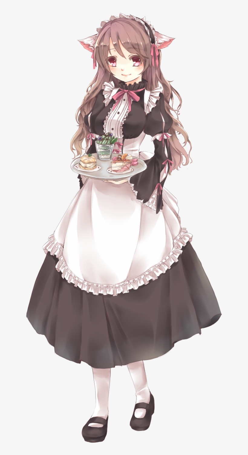 Maid Girl - Victorian Anime Girl With Maid, transparent png #2284804