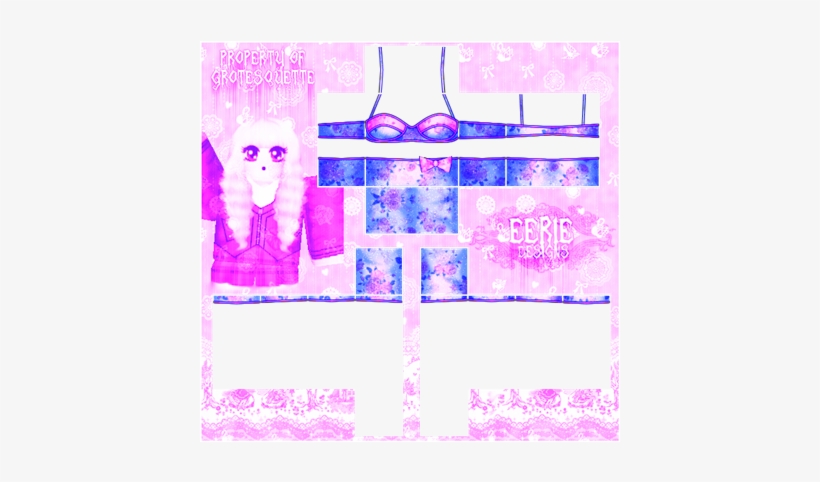 Banner Library Library High Waisted Pink Blue Bikini Cute Girl - roblox shirts template cute