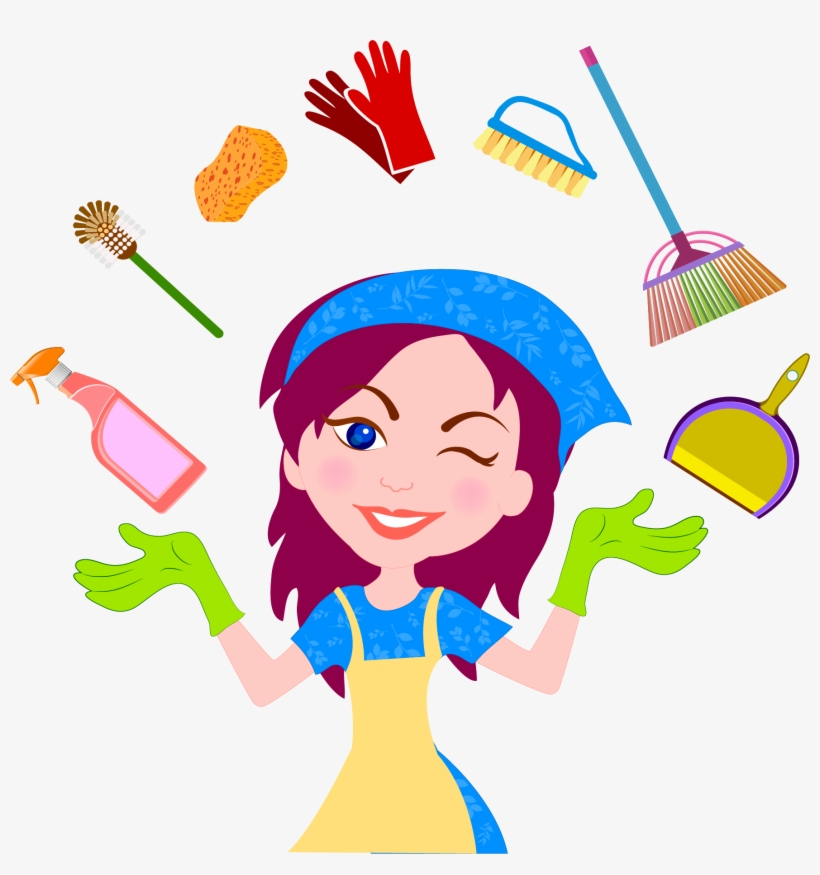 Cleaner Maid Service Cleaning Housekeeping - Housekeeper Maid Cartoon Png, transparent png #2284912