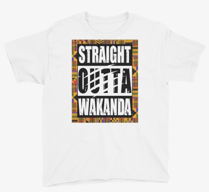 Straight Outta Wakanda Kids T Shirt - T-shirt, transparent png #2285132