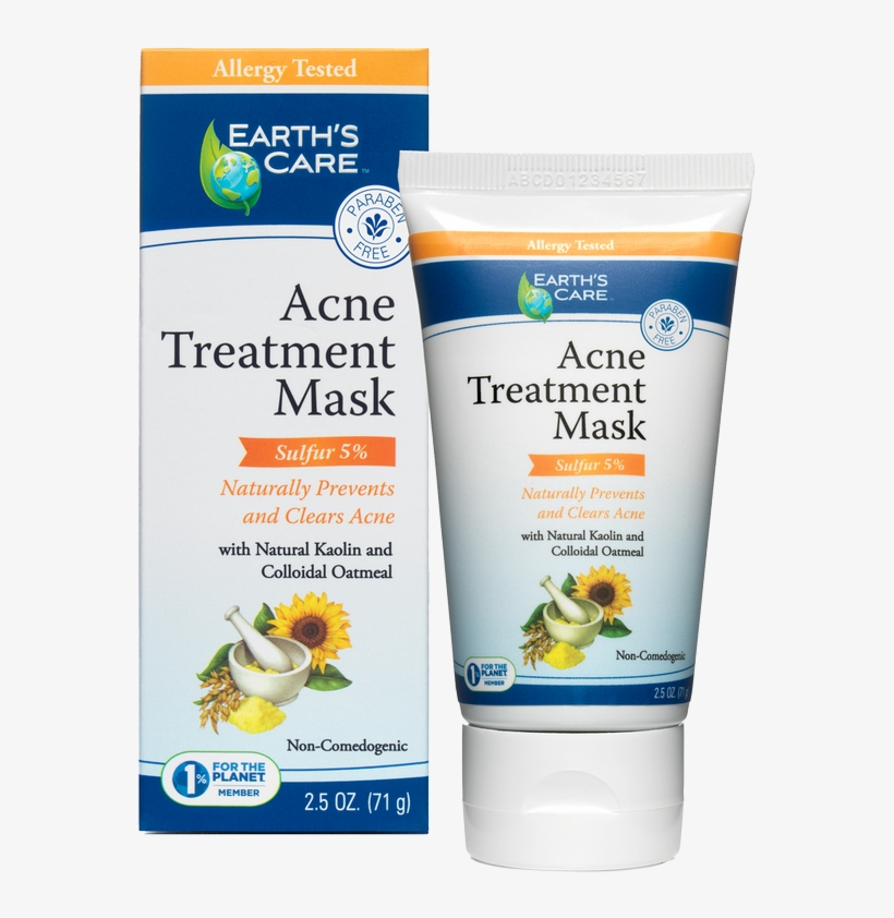 Earth's Care, Acne Treatment Mask, Sulfur 5%, 2.5 Oz, transparent png #2285432