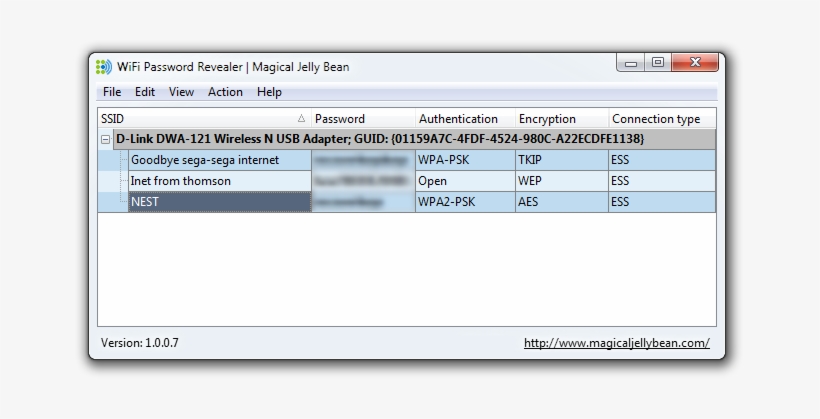 Download Magical Jelly Bean Wi-fi Password Revealer - Show Wifi Password In Windows 10, transparent png #2285743