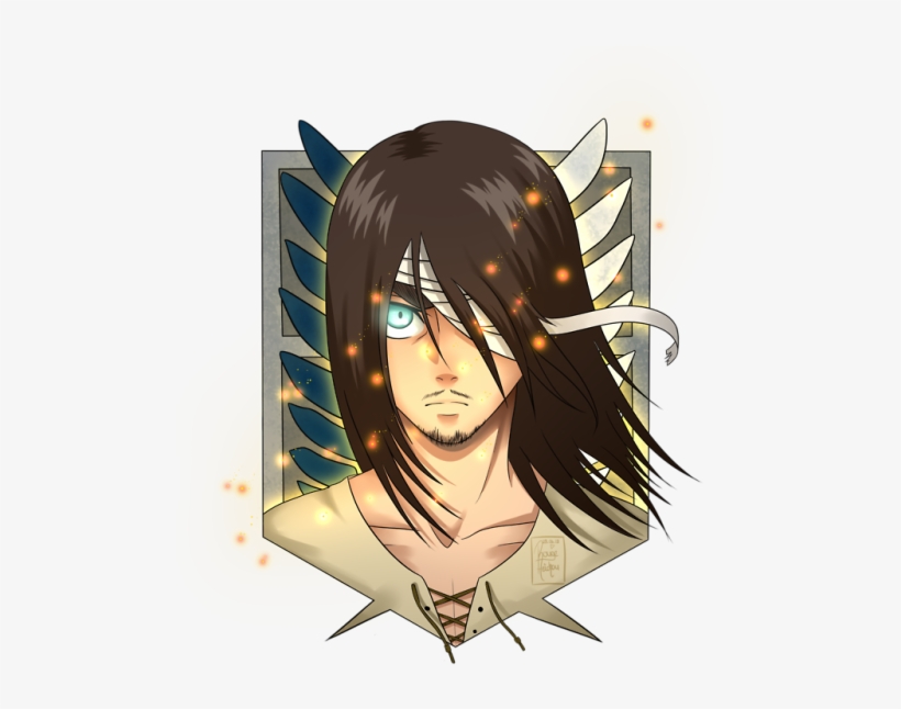 ”i Believed That I Must Kill Them All That I Must Annihilate - Eren Jaeger Long Hair, transparent png #2286079