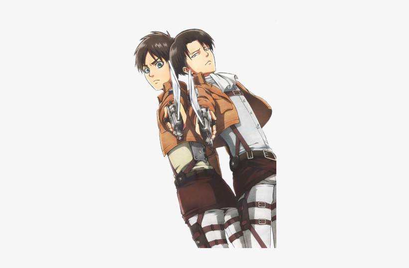 Eren & Levi Official Art - Shingeki No Kyojin Eren And Levi, transparent png #2286100