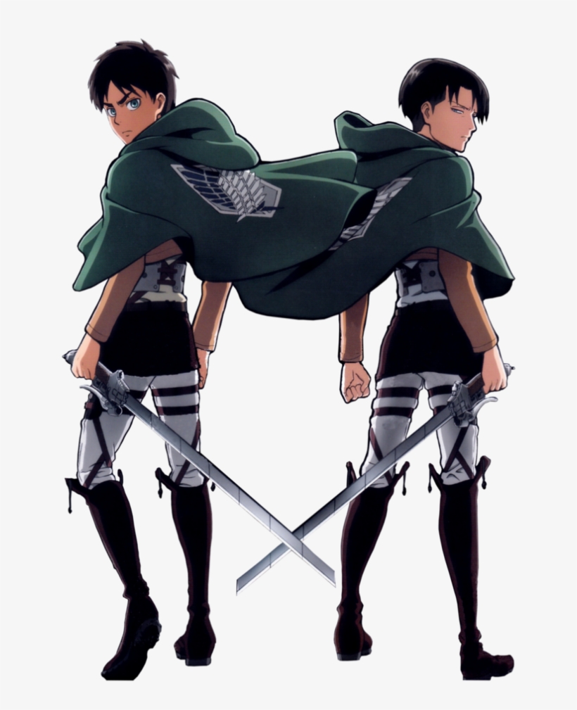 Shingeki No Kyojin Levi Eren - Levi X Eren Fight, transparent png #2286130