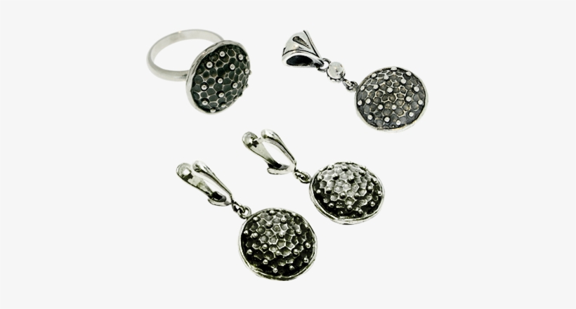 Sterling Silver Set 'hedgehog' - Earrings, transparent png #2287213