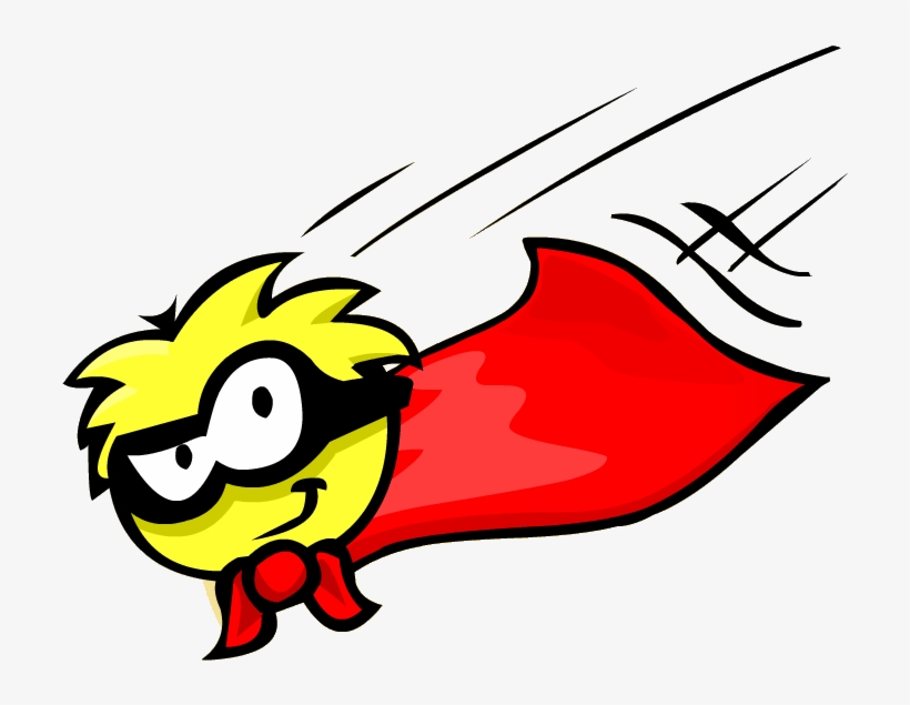 Caped Super Puffle Yay - Club Penguin Puffle Superhero, transparent png #2289060