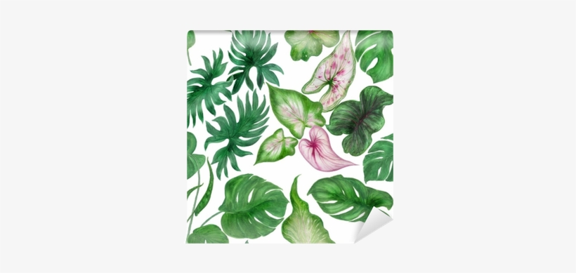 Watercolor Painting Seamless Pattern With Tropical - Watercolor Painting, transparent png #2289130
