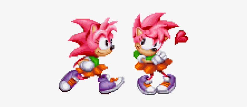 Sonic Classic Amy Rose, HD Png Download , Transparent Png Image