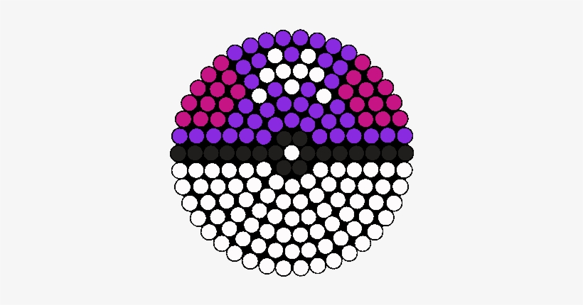 Master Ball Perler Bead Pattern / Bead Sprite - Perler Beads Patterns Pokeball, transparent png #2289617