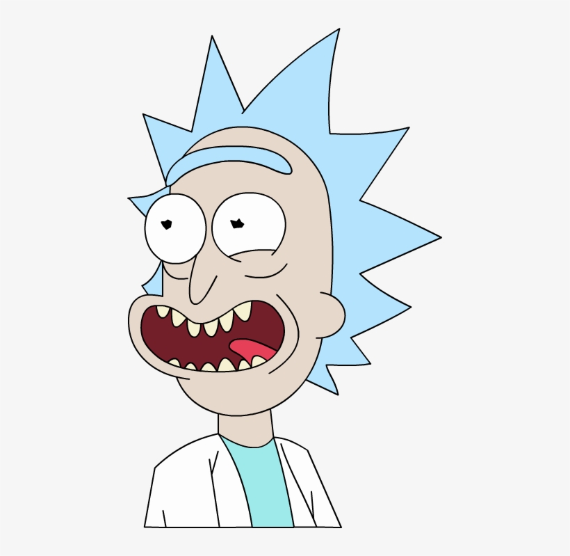 Rick And Morty Rick Face Png Banner Black And White - Rick And Morty Ricks Face, transparent png #2290507