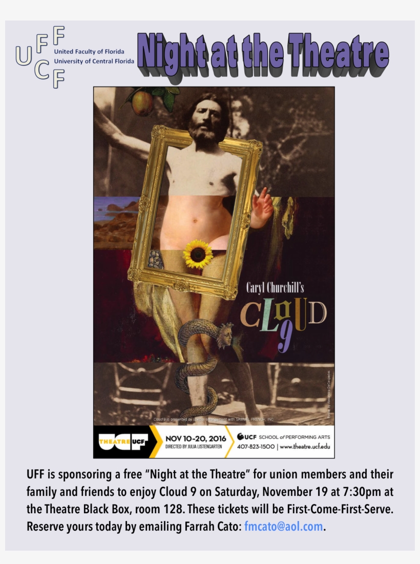 Theatre Ucf Will Perform “cloud 9” By Caryl Churchill - University Of Central Florida, transparent png #2290757