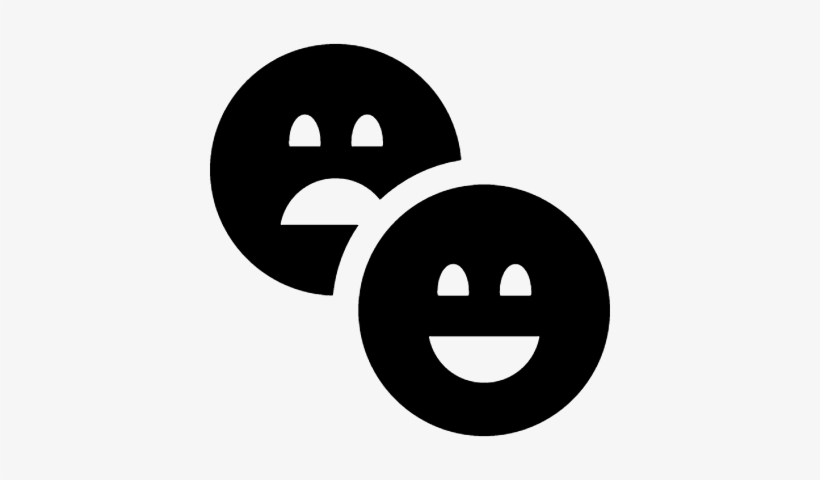 Png Backgrounds Sad And Happy Faces ⋆ Free Vectors, - Happy And Sad Icon, transparent png #2290808
