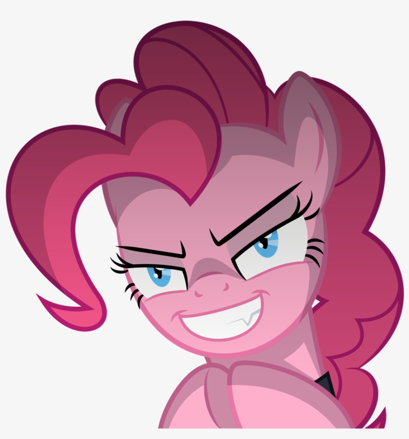 Pinkie Pie Rainbow Dash Applejack Face Pink Facial - Pinkie Pie Evil Smile, transparent png #2291719