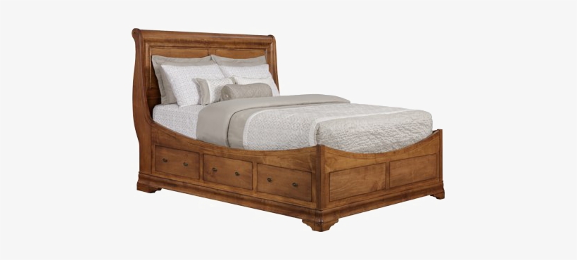 Sleigh Bed Png Transparent Picture - Wood Bed Storage Png, transparent png #2291764