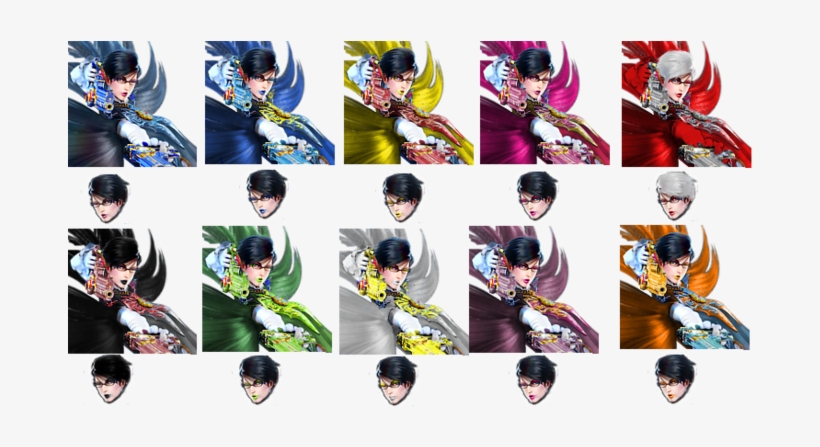 Bayonetta - Super Smash Bros Bayonetta Colors, transparent png #2292030