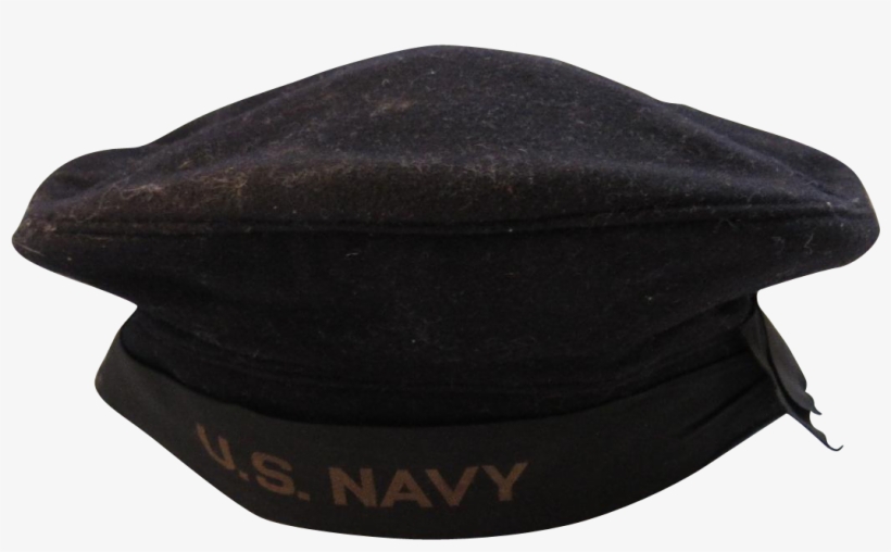 Wwii Us Navy Blue Wool Hat Cap Nautical - Hat, transparent png #2292609