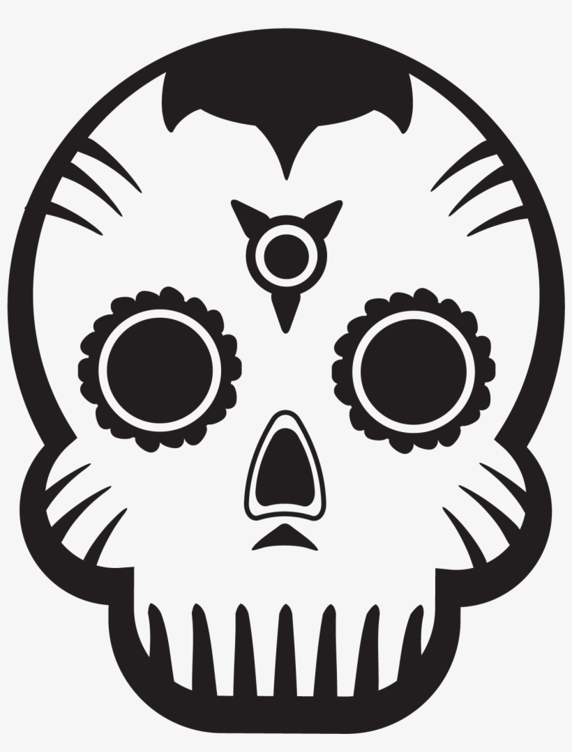 Day Of The Dead Skull - Day Of The Dead Skull Simple, transparent png #2293040