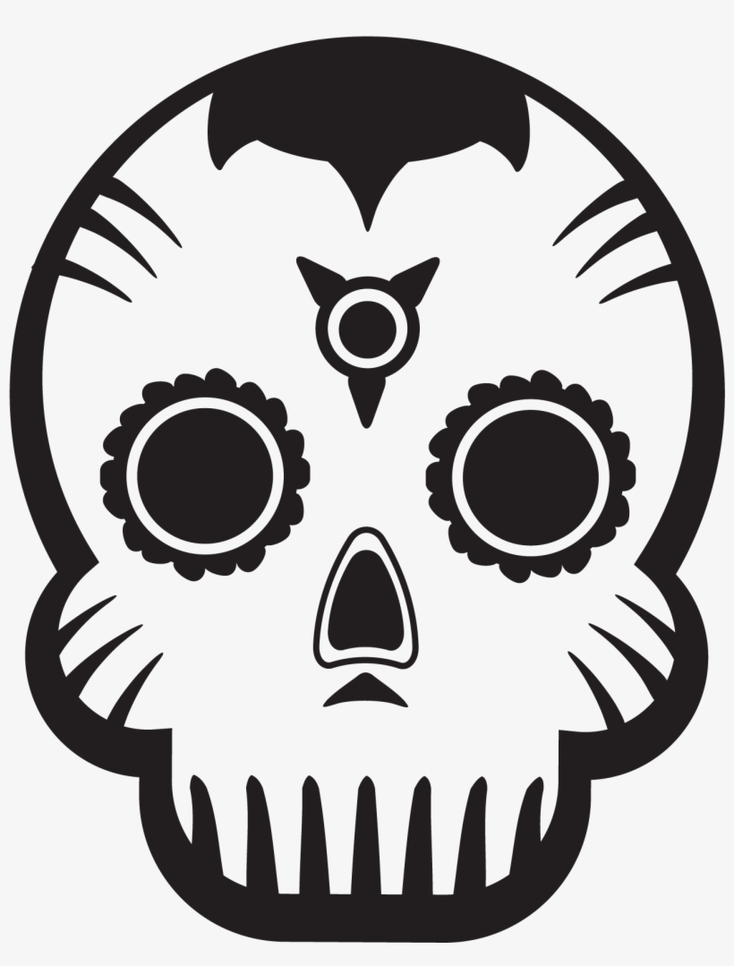 Day Of The Dead Skull - Day Of The Dead Skull Simple, transparent png #2293040
