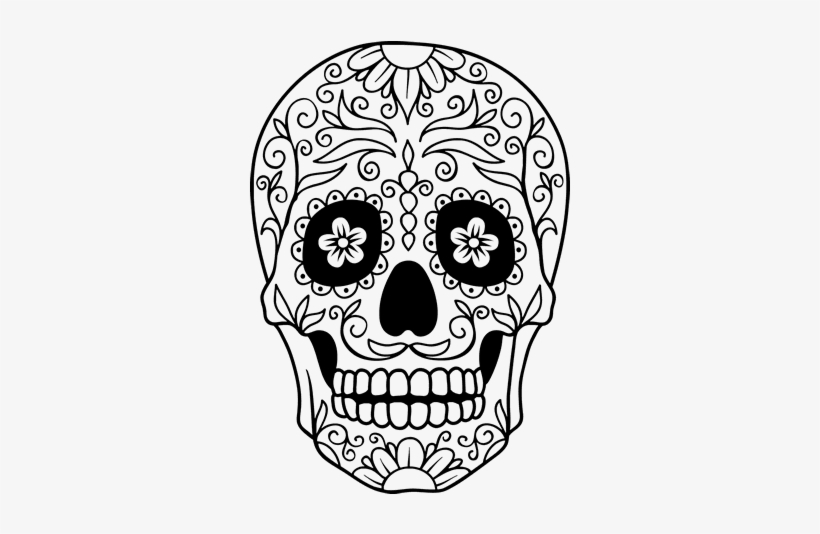 Disenos De Calaveras Mexicanas Dia De Los Muertos - Caveira Mexicana Desenho Para Colorir, transparent png #2293415