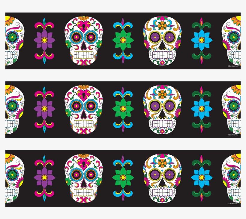Dia De Los Muertos Skull - Decopac Day Of The Dead Dia De Los Muertos Cupcake, transparent png #2293418