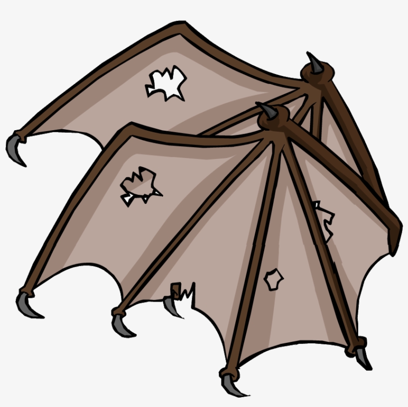 Brown Bat Wings Icon 3135 - Club Penguin Wings, transparent png #2293451
