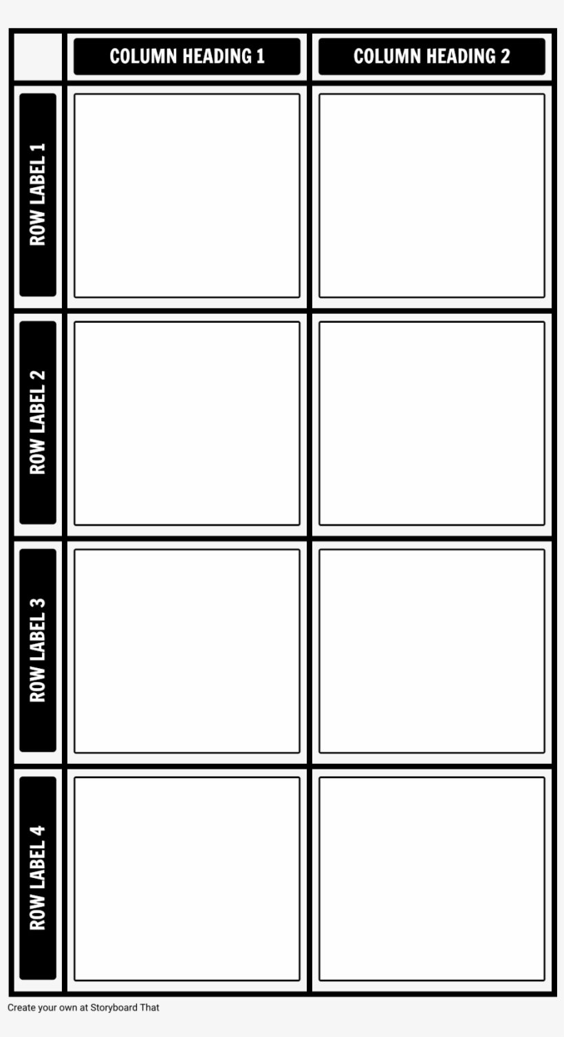 Blank 2x4 Chart - 4 X 2 Chart, transparent png #2293836