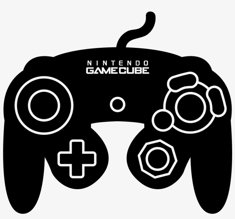 Nintendo Gamecube Control Comments - Gamecube Controller Black And White, transparent png #2293914