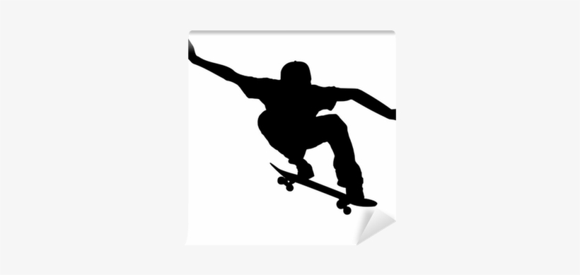Skateboard Silhouette Png Download - Silhouette Of A Skateboarder, transparent png #2294530