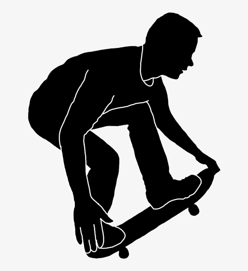 Skateboard Clip Art Silhouette - Skateboard, transparent png #2294725