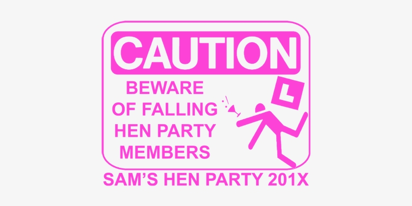 Caution Hen Party - Trips Slips And Falls In The Workplace Ppt, transparent png #2295611
